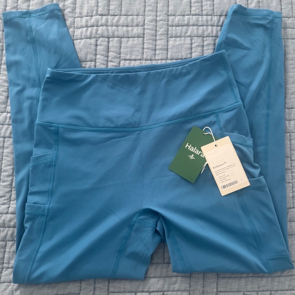 NWT Halara Woman’s Leggings Gloomy Blue Size: Medium 7/8 - Picture 8 of 10